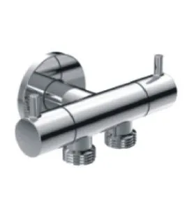 VITA Γωνιακός Διακόπτης δύο παροχών οριζόντιος χρωμέ 1/2"x1/2"x1/2" VITA Γωνιακός Διακόπτης δύο παροχών οριζόντιος χρωμέ 1/2"x1/2"x1/2"