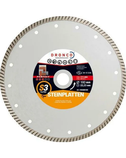 DRONCO PERFECT S3 TURBO ΔΙΑΜΑΝΤΟΔΙΣΚΟΣ ΔΟΜΙΚΩΝ ΥΛΙΚΩΝ 180mm