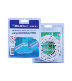 DEN BRAVEN Αυτοκόλλητη ταινία γωνιακών αρμών μπάνιου 22mm X 2,4mt DEN BRAVEN Αυτοκόλλητη ταινία γωνιακών αρμών μπάνιου 22mm X 2,4mt