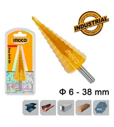 INGCO AKSDS63803 Τρυπάνι Κώνικο με Διαβάθμιση 6-38mm