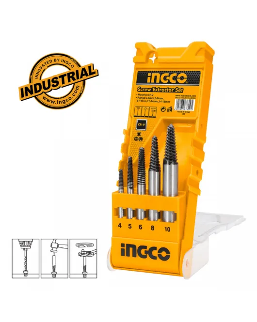 INGCO ASE008 Σετ εξωλκείς βιδών