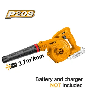 INGCO CABLI20018 Φυσητήρας Μπαταρίας 20V Li-Ion SOLO 2 θέσεων INGCO CABLI20018 Φυσητήρας Μπαταρίας 20V Li-Ion SOLO 2 θέσεων