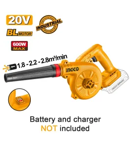 INGCO CABLI2068 Φυσητήρας Μπαταρίας 20V Li-Ion SOLO 3 θέσεων