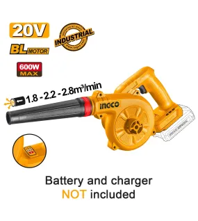 INGCO CABLI2068 Φυσητήρας Μπαταρίας 20V Li-Ion SOLO 3 θέσεων