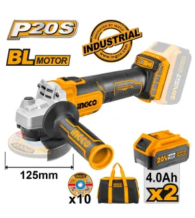 INGCO CAGLI2012582 Γωνιακός τροχός μπαταρίας 125mm 20V Li-Ion INGCO CAGLI2012582 Γωνιακός τροχός μπαταρίας 125mm 20V Li-Ion