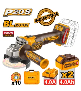 INGCO CAGLI271532 Γωνιακός τροχός μπαταρίας 115mm 20V Li-Ion INGCO CAGLI271532 Γωνιακός τροχός μπαταρίας 115mm 20V Li-Ion