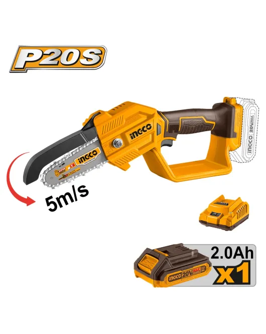 INGCO CGSLI20581 Μίνι Αλυσοπρίονο Μπαταρίας 20V Li-Ion