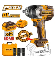 INGCO CIWLI2085E Μπουλονόκλειδο Κρουστικό Μπαταρίας 20V Li-Ion 850-1000Nm