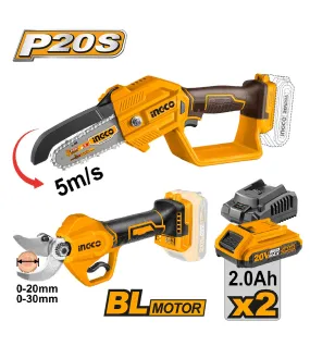 INGCO COSLI23065E ΣΕΤ ΑΛΥΣΟΠΡΙΟΝΟ ΚΑΙ ΚΛΑΔΕΥΤΗΡΙ ΜΠΑΤΑΡΙΑΣ 20V Li-Ion