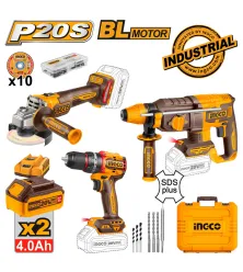 INGCO COSLI241198E Εργαλεία Μπαταρίας 20V Li-Ion Σετ 3 τμχ.