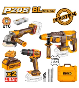 INGCO COSLI241198E Εργαλεία Μπαταρίας 20V Li-Ion Σετ 3 τμχ. INGCO COSLI241198E Εργαλεία Μπαταρίας 20V Li-Ion Σετ 3 τμχ.