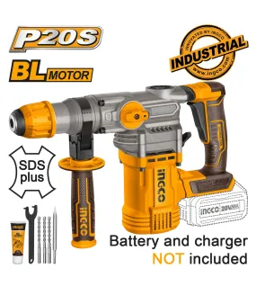 INGCO CRHLI20288 Περιστροφικό Κρουστικό Σκαπτικό Πιστολέτο Μπαταρίας 20V