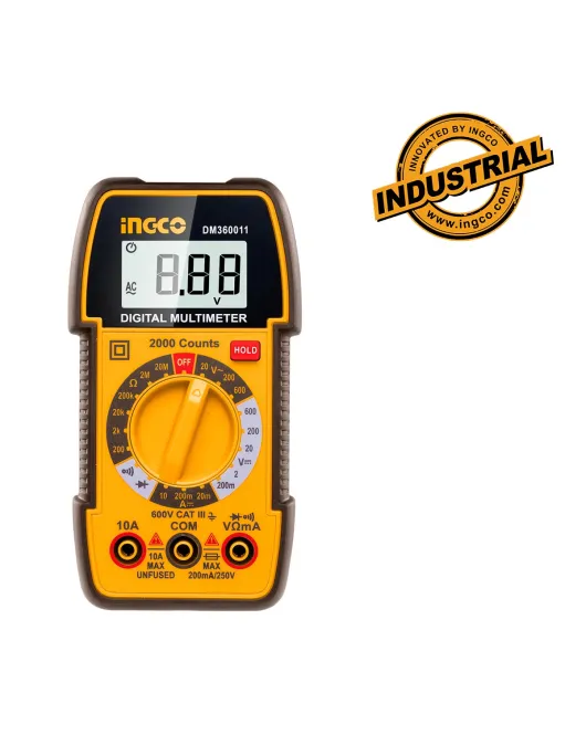 INGCO DM360011 Ψηφιακό Πολύμετρο 600V True RMS με μέτρηση AC/DC/ Αντίστασης/ NCV