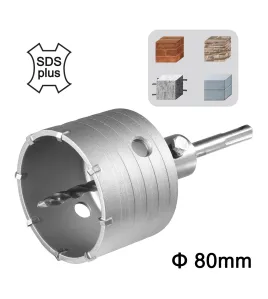 INGCO HCB0801 Ποτηροκορώνα τούβλου 80mm SDS-Plus INGCO HCB0801 Ποτηροκορώνα τούβλου 80mm SDS-Plus