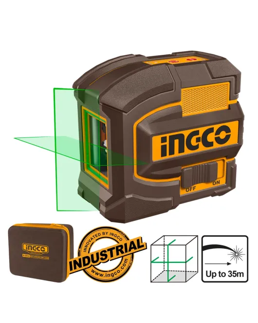 INGCO HLL156601 Αυταλφαδιαζόμενο Πράσινο laser Σταυρού 2 Ακτίνων
