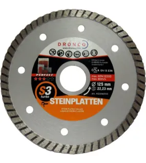 DRONCO PERFECT S3 TURBO ΔΙΑΜΑΝΤΟΔΙΣΚΟΣ ΔΟΜΙΚΩΝ ΥΛΙΚΩΝ 125mm DRONCO PERFECT S3 TURBO ΔΙΑΜΑΝΤΟΔΙΣΚΟΣ ΔΟΜΙΚΩΝ ΥΛΙΚΩΝ 125mm