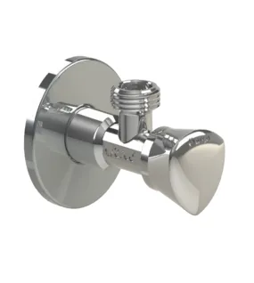 ARCO REGULA Γωνιακός διακόπτης χρωμέ ορειχάλκινος ολόστροφος 1/2"x1/2"