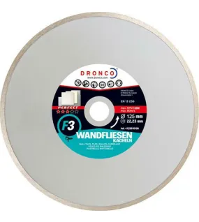 DRONCO PERFECT F3 125mm ΔΙΑΜΑΝΤΟΔΙΣΚΟΣ ΚΟΠΗΣ ΠΛΑΚΙΔΙΩΝ DRONCO PERFECT F3 125mm ΔΙΑΜΑΝΤΟΔΙΣΚΟΣ ΚΟΠΗΣ ΠΛΑΚΙΔΙΩΝ
