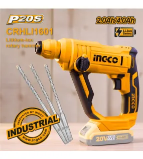 INGCO CRHLI1601 ΠΕΡΙΣΤΡΟΦΙΚΟ ΚΡΟΥΣΤΙΚΟ ΜΠΑΤΑΡΙΑΣ 20V Li-Ion SOLO