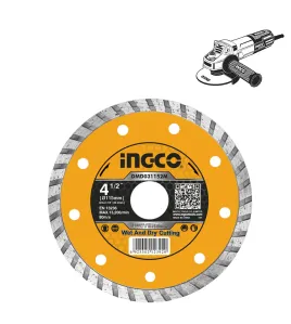 INGCO DMD031152M ΔΙΑΜΑΝΤΟΔΙΣΚΟΣ TURBO ΞΗΡΑΣ ΚΟΠΗΣ 115ΜΜ