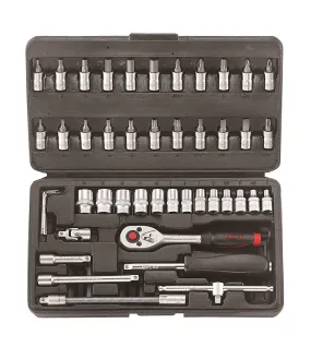 FORCE 2462 Κασετίνα Καρυδάκια 1/4" 46 τμχ FORCE 2462 Κασετίνα Καρυδάκια 1/4" 46 τμχ