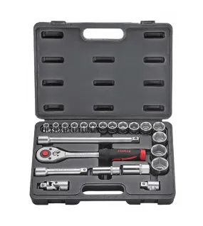 FORCE 4223 Κασετίνα Καρυδάκια 1/2" 22 τμχ FORCE 4223 Κασετίνα Καρυδάκια 1/2" 22 τμχ